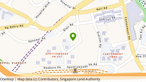 Map showing the location of Oakswood Heights