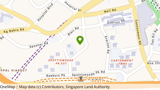 Map showing the location of Spottiswoode Residences