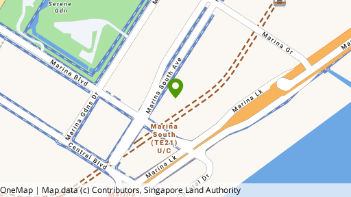 Map showing the location of Marina Gardens Crescent GLS
