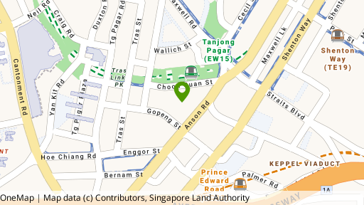 Map showing the location of International Plaza