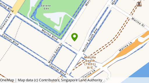 Map showing the location of One Marina Gardens