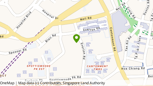 Map showing the location of Sky Everton