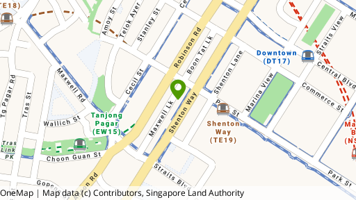Map showing the location of Oue Downtown