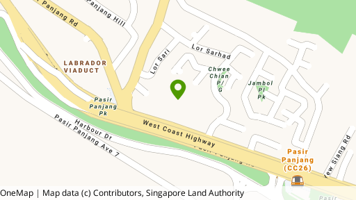 Map showing the location of Pasir View Park