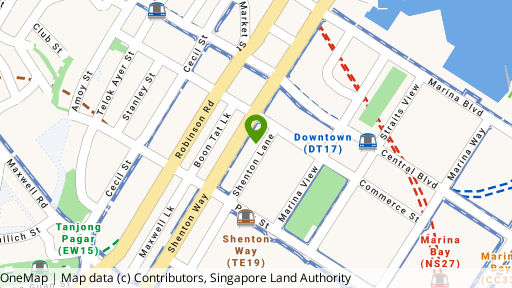 Map showing the location of One Shenton