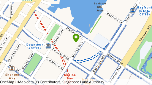 Map showing the location of Marina Bay Residences