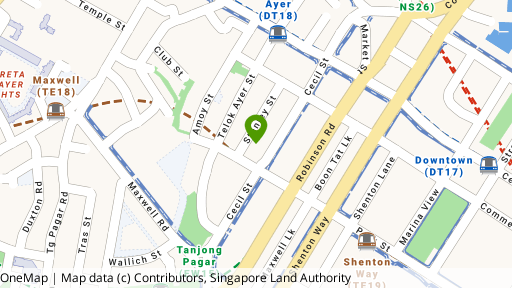 Map showing the location of Dapenso Building