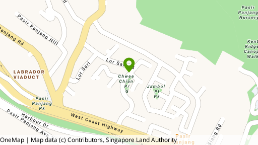 Map showing the location of Chwee Chian Garden