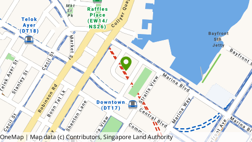 Map showing the location of The Sail @ Marina Bay