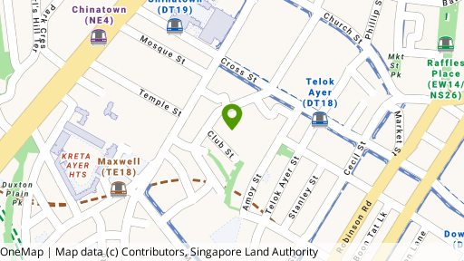 Map showing the location of Emerald Garden