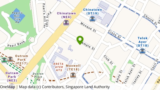 Map showing the location of 25 Trengganu Street