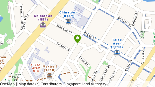 Map showing the location of 227 South Bridge Road