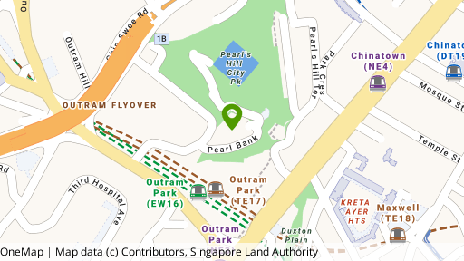 Map showing the location of One Pearl Bank
