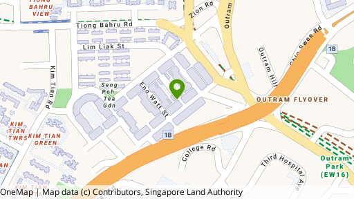 Map showing the location of Tiong Bahru Estate
