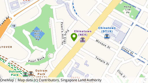 Map showing the location of People's Park Complex