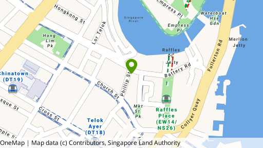 Map showing the location of One Phillip Street