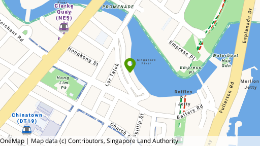 Map showing the location of 46 Boat Quay