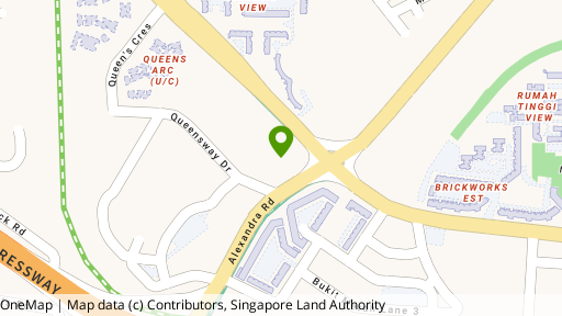Map showing the location of Queensway Tower