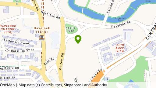 Map showing the location of 405 Havelock Road