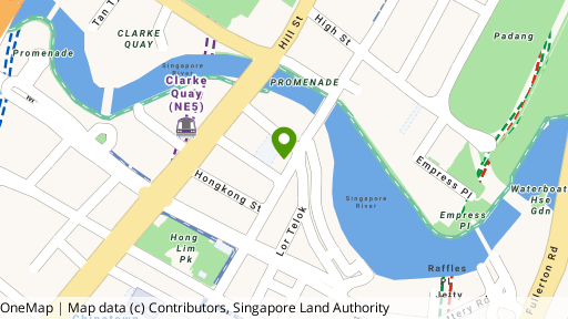 Map showing the location of 36 South Bridge Road