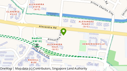 Map showing the location of Alex Residences