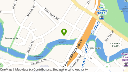 Map showing the location of Riverside View