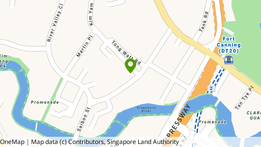 Map showing the location of Park Avenue Robertson