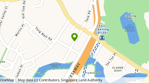 Map showing the location of UE Square