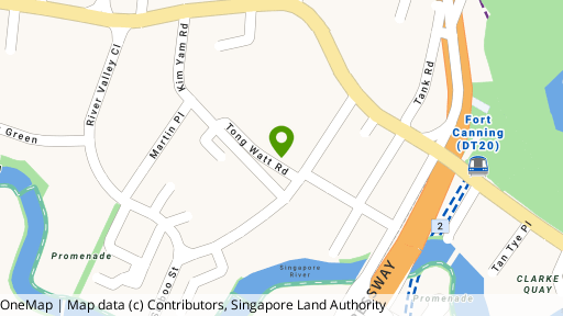Map showing the location of Tong Watt Mansion