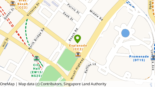 Map showing the location of South Beach Tower