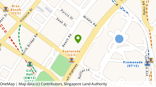 Map showing the location of South Beach Residences