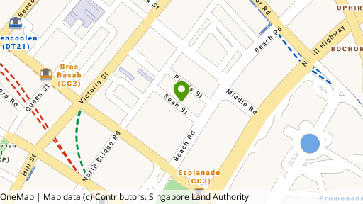 Map showing the location of 35/36 Seah Street