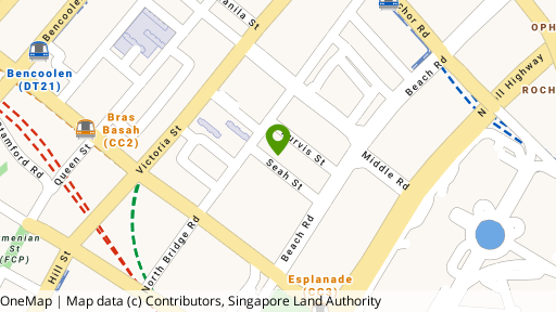 Map showing the location of 30B Seah Street