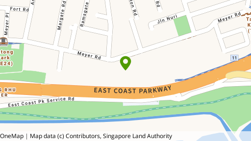 Map showing the location of Meyer Park
