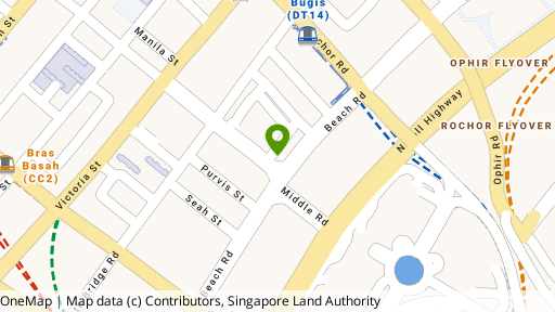 Map showing the location of 67 Beach Road