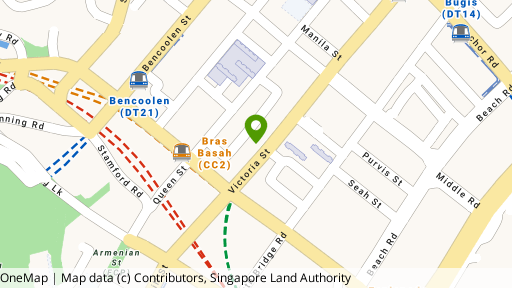 Map showing the location of 87 Victoria Street