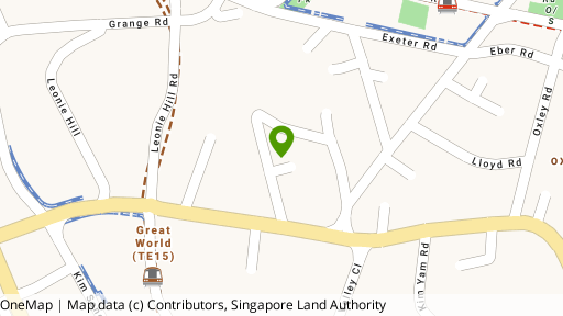 Map showing the location of Skypark