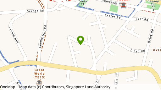 Map showing the location of St Thomas Court