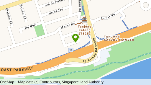 Map showing the location of Peach Garden