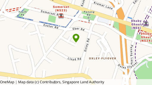 Map showing the location of Dublin Road Flats