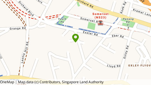 Map showing the location of Devonshire Residences