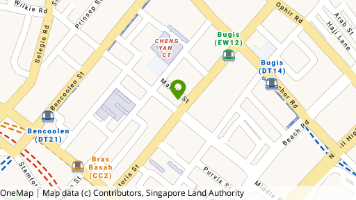 Map showing the location of Bright Chambers