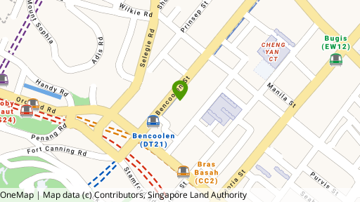 Map showing the location of 48 Bencoolen Street