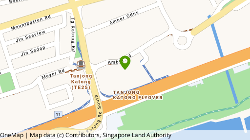 Map showing the location of 11 Amber Road