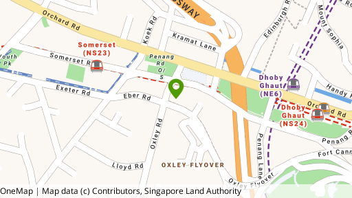 Map showing the location of One Oxley Rise