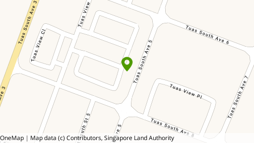 Map showing the location of 36 Tuas View Square