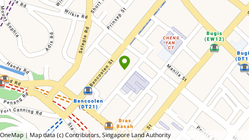 Map showing the location of Waterloo Apartments