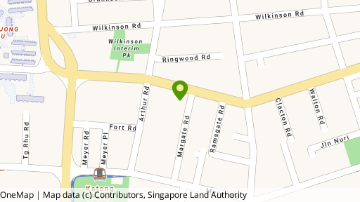 Map showing the location of Santa Fe Mansions
