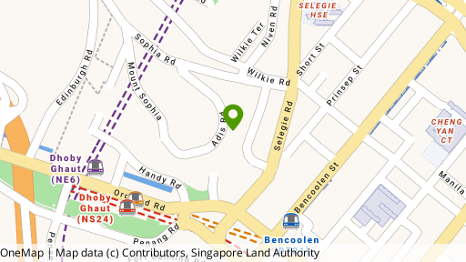 Map showing the location of Sophia Residence