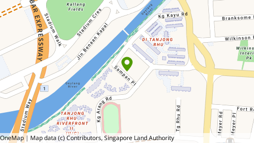 Map showing the location of Riveredge